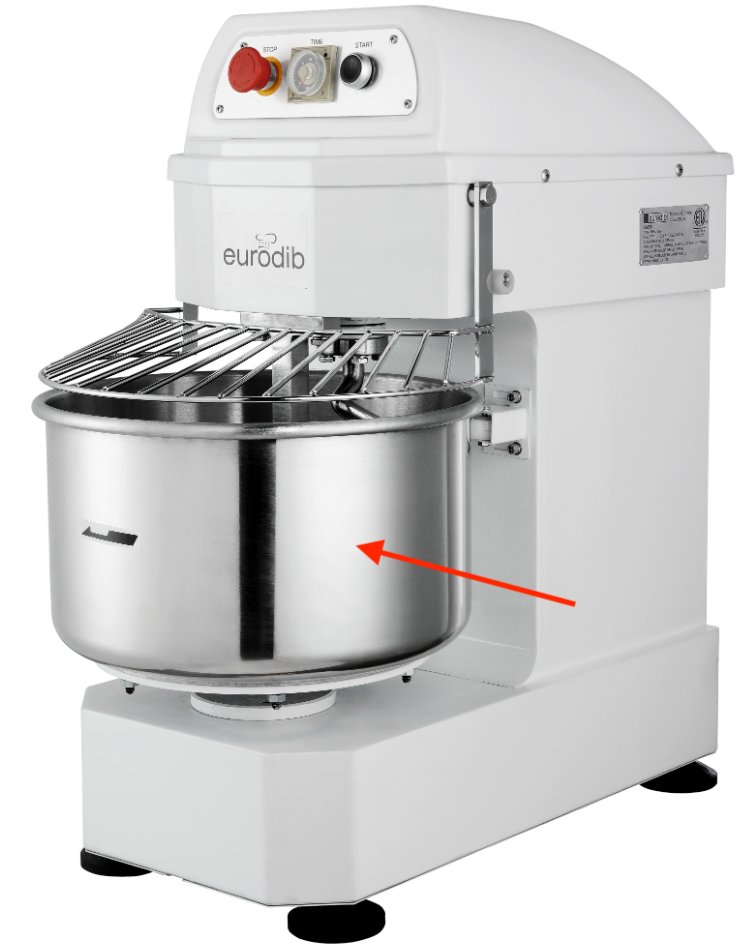 Eurodib - 40 Qt Bowl for LB40T Spiral Mixer - LB40T2