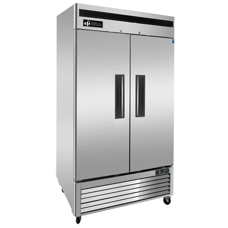 EFI F2-39VC 39" 2-Door Stainless Steel Reach-In Freezer - 30.2 Cu. Ft.