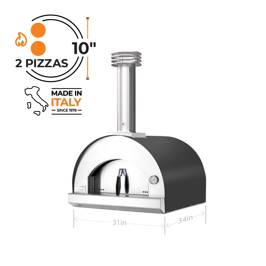 Fontana - Margherita Grey Wood-Fired Oven - FTMAR-A