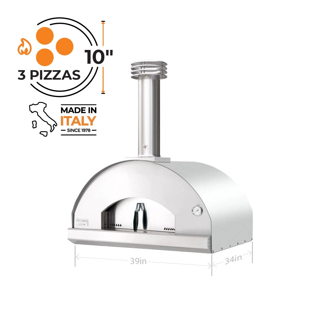 Fontana - Mangiafuoco Stainless Wood-Fired Oven - FTMF-S