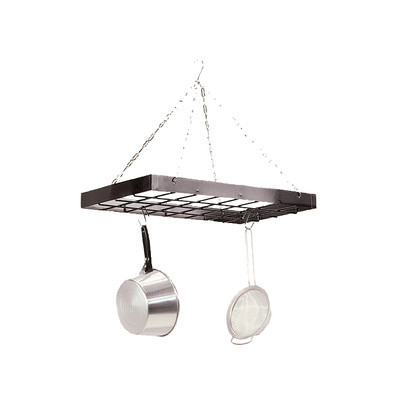 Fox Run - Black 25" x 15" Rectangular Pot Rack - 7801