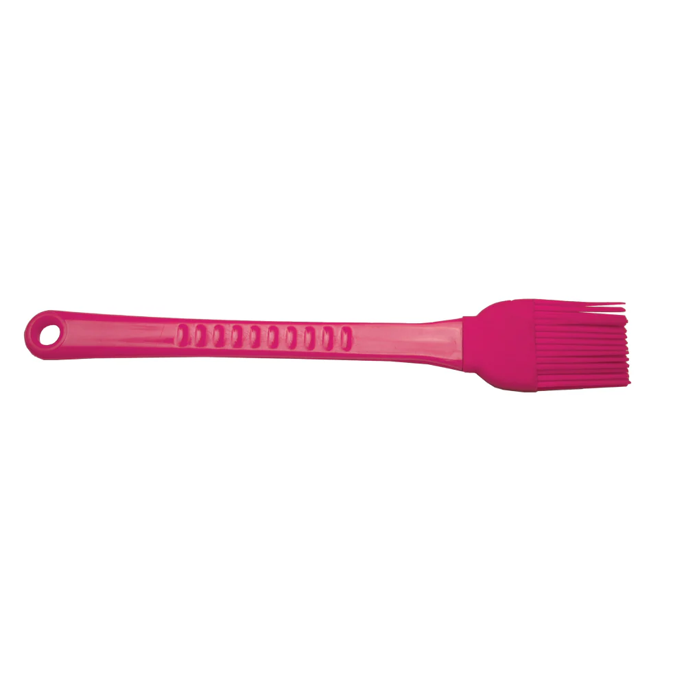 Fox Run 6071 9" Raspberry Silicone Bristle Pastry Brush