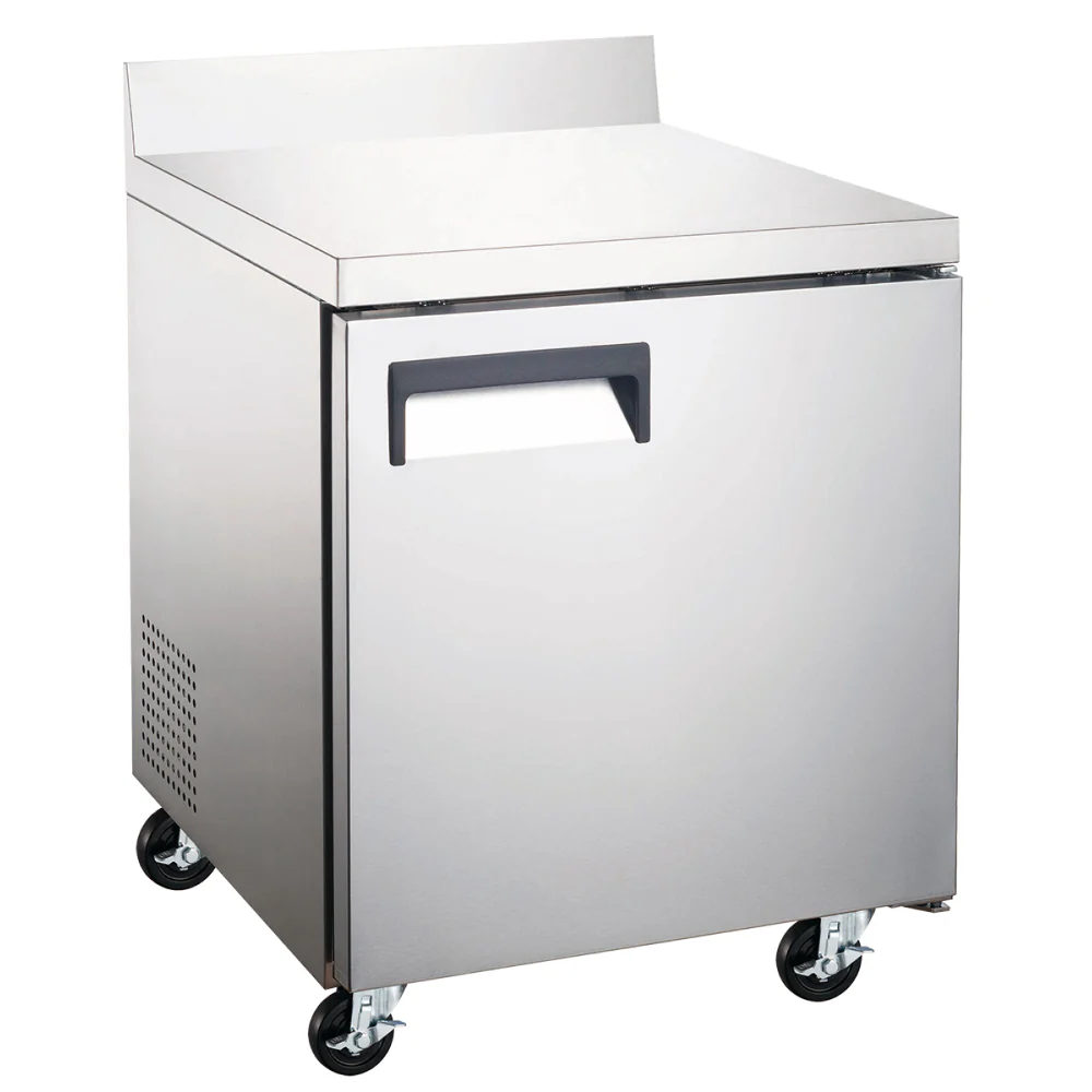EFI CWDR1-27VCX 27" X-Line 1-Door Stainless Steel Worktop Refrigerator with Backsplash - 7.2 Cu. Ft.