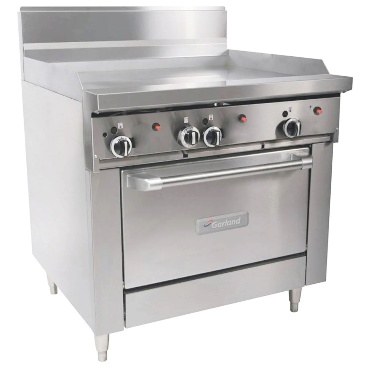 Garland G36-G36S 36” Natural Gas Griddle With Storage Base - 54,000 BTU