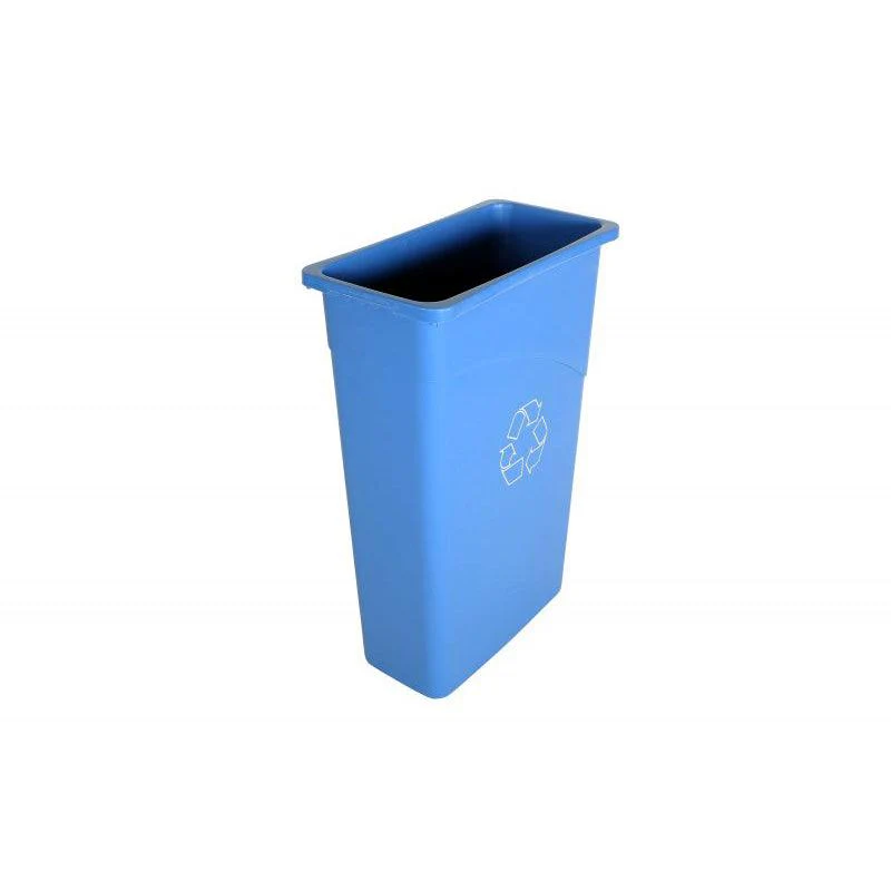 Globe 9513 23 Gallon Slender Trash Can - Blue