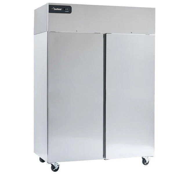Delfield GCR2P-S 55" Top-Mount Solid 2-Door Reach-In Refrigerator with Aluminum Interior