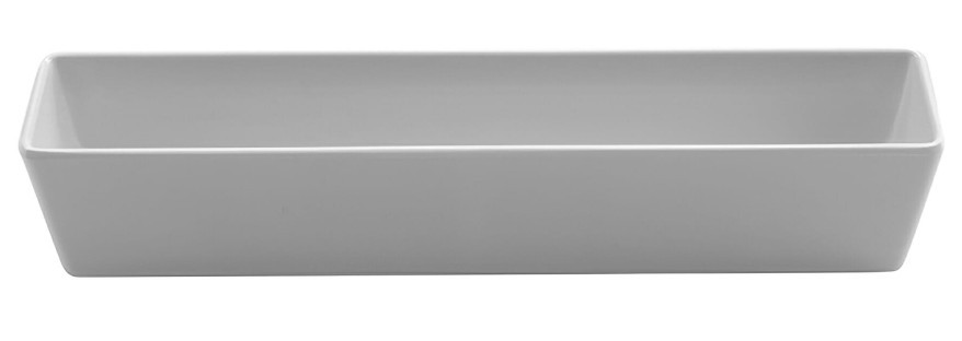 G.E.T - Milano 11.1" x 1.8" White Bento Box Insert (24 Per Case) - BN-E-W