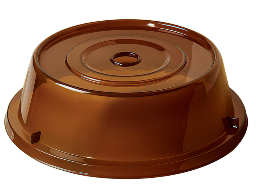G.E.T - Amber Polypropylene Plate Cover for 9.25" to 10" Plates (12 Per Case) - CO-94-A