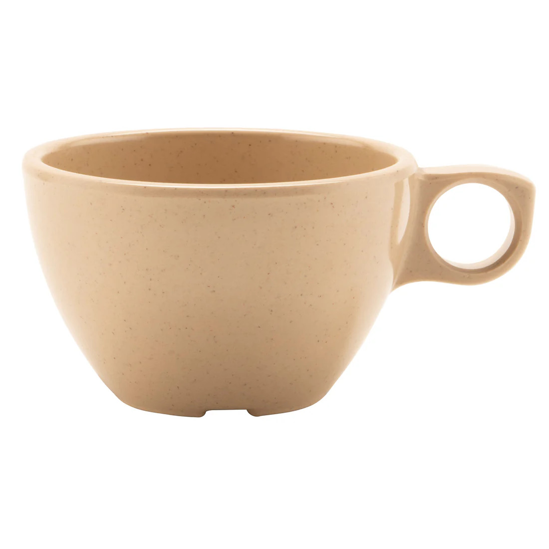 G.E.T - SuperMel 7.5 oz Sandstone Ovid Coffee Cup (48 Per Case) - DC-100-S