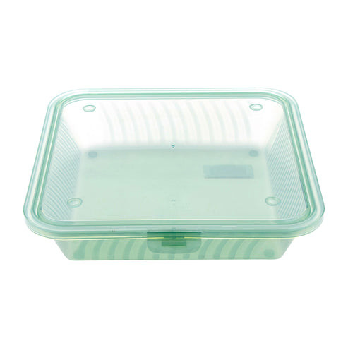 G.E.T - Eco-Takeouts 9" x 9" Jade Polypropylene Single Entree Reusable Flat Top Food Container (12 Per Case) - EC-10-1-JA