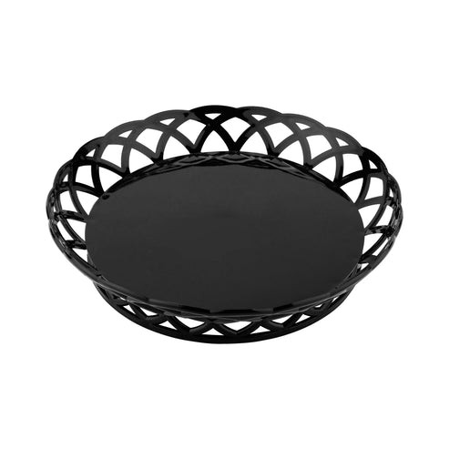 G.E.T - 10.5" Black Round Basket (12 Per Case) - RB-860-BK