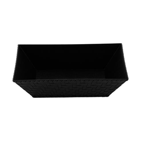 G.E.T - 8" x 4.5" Black Rectangular Basket (12 Per Case) - RB-893-BK