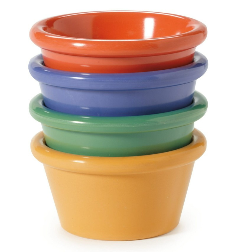 G.E.T - Diamond Mardi Gras 4 oz Mixed Colors Melamine Ramekin (48 Per Case) - RM-400-MIX