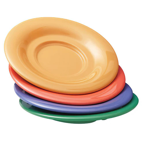 G.E.T - Diamond Mardi Gras 5.5" Mixed Colors Saucer (48 Per Case) - SU-2-MIX