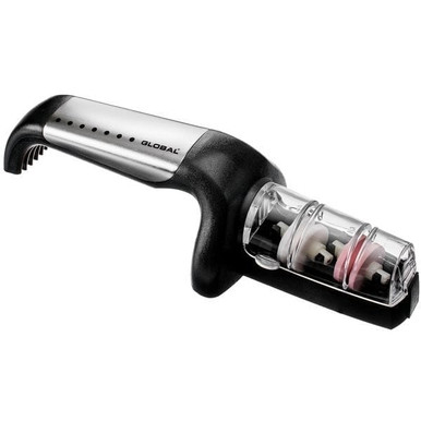 Global - Black & Stainless 2 Stage Knife Sharpener - 71G91SB Global - Black & Stainless 2 Stage Knife Sharpener - 71G91SB - Image 2