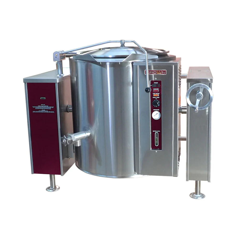 Crown GLT‐40 40-Gallon Gas Tilting Steam Kettle with Thermostatic Control - 100,000 BTU