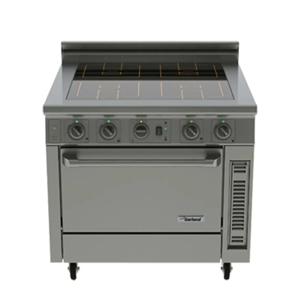Garland GME36-i14C Master Series 35" Electric 4-Burner Commercial Induction Range - 208V, 3 Ph