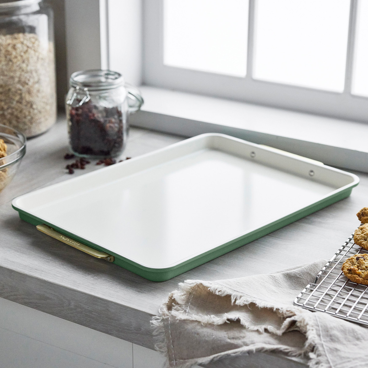 GreenPan - 18" x 13" Sage Non-Stick Sheet Pan
