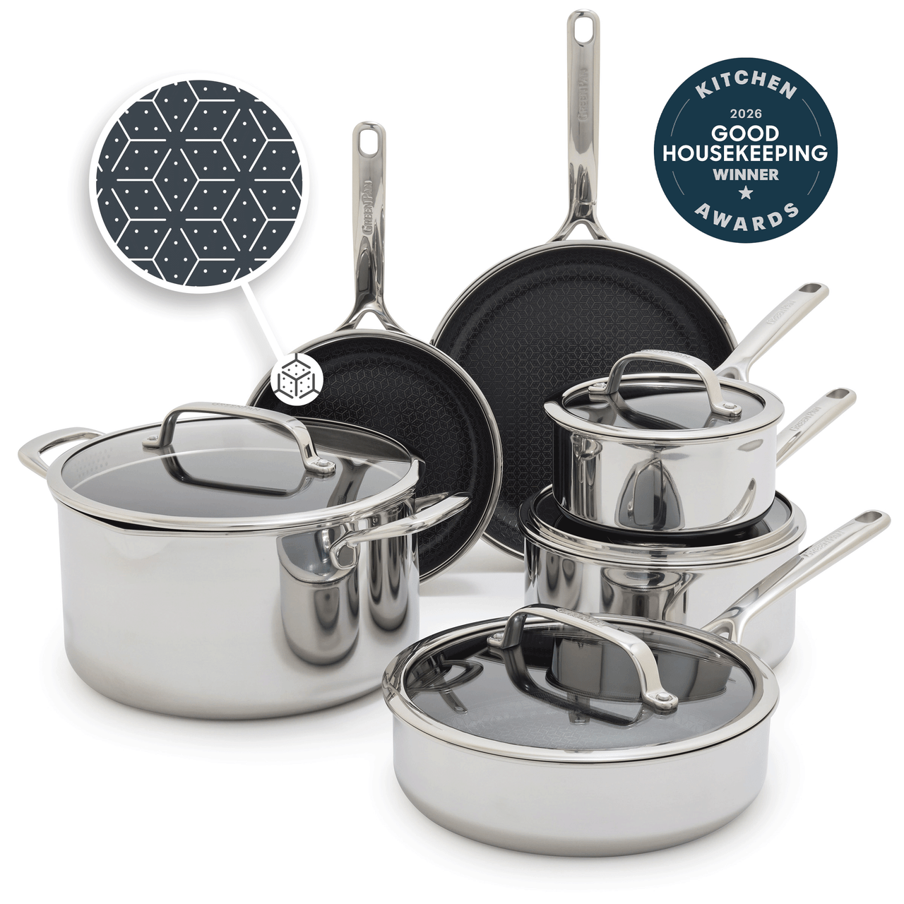GreenPan - Spectra Hybrid 10PC Thermobond Non-Stick Cookware Set