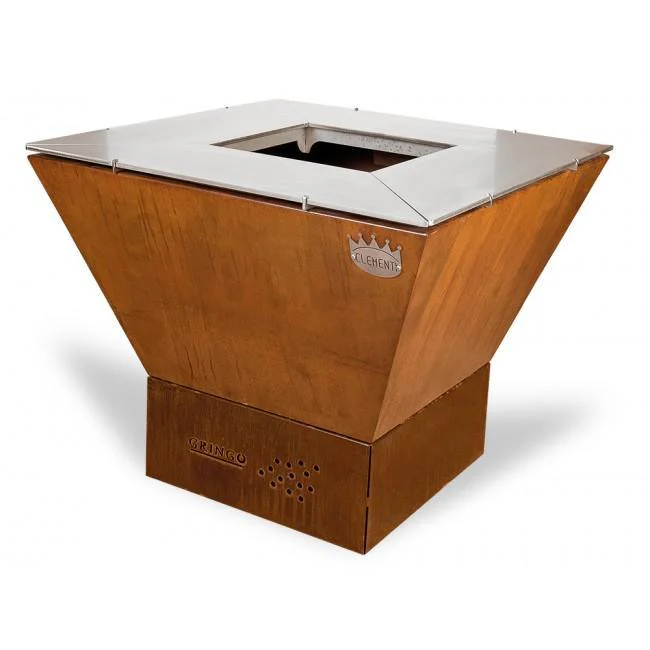 Clementi GRINGO CUBE Flat Top Open Wood Fired BBQ