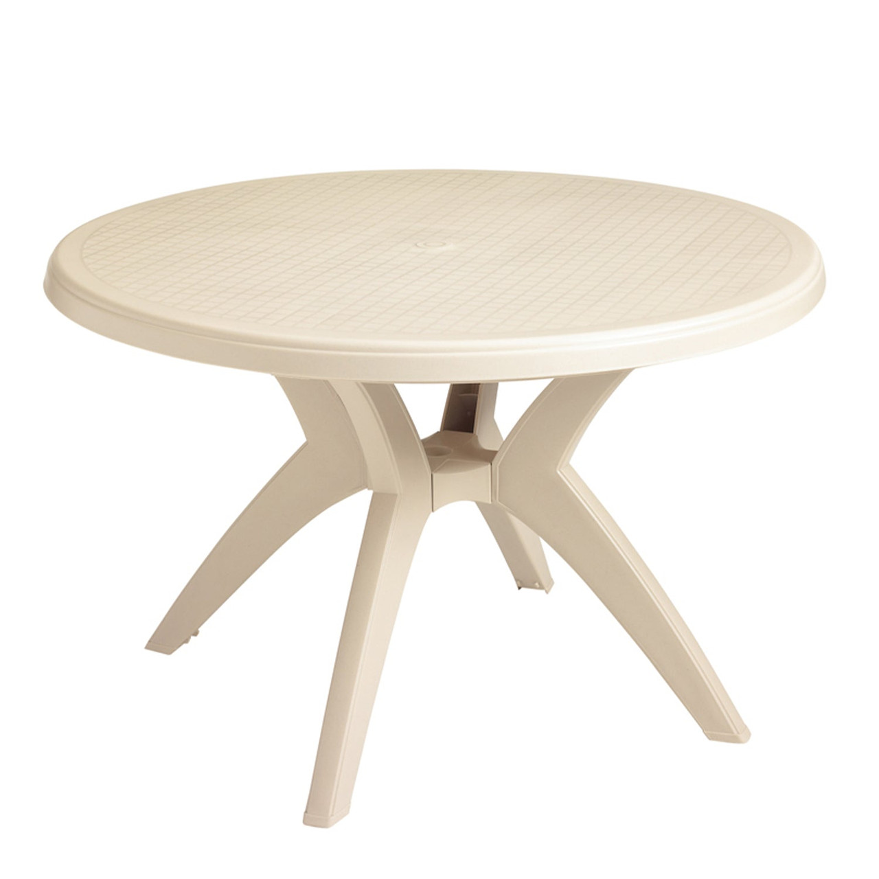 Grosfillex - Ibiza 46" Sand Round Dining Height Table - US526766
