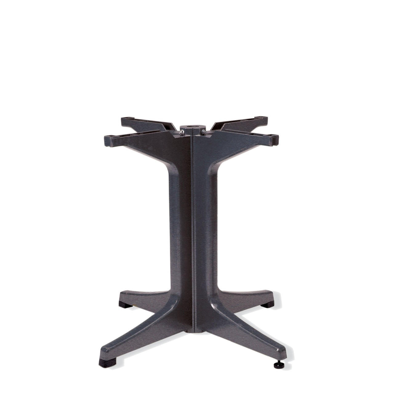 Grosfillex - Alpha Charcoal Resin Dining Height Large Table Base - US624202