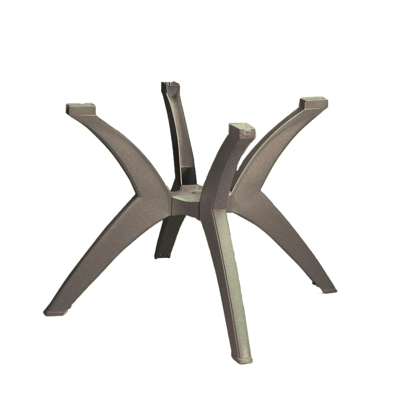 Grosfillex - Y-Leg French Taupe Resin Dining Height Pedestal Table Base - US850181