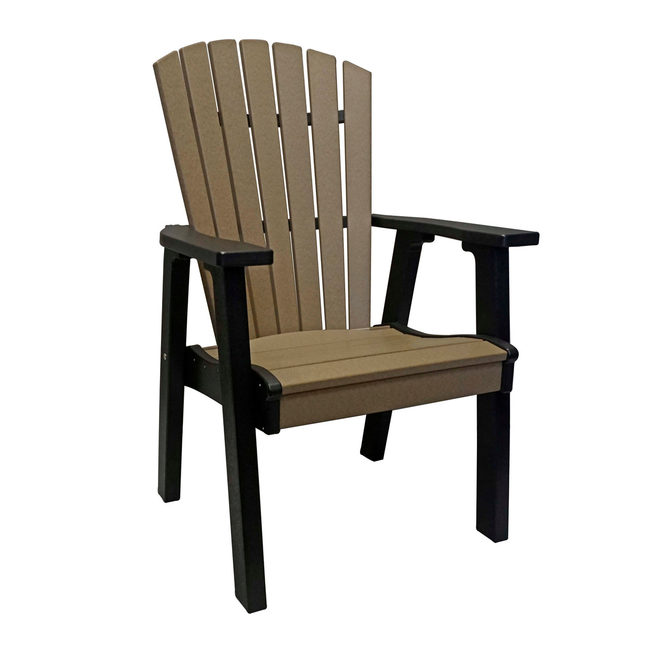 Grosfillex - Kailua Weathered Wood/Black Adirondack Chair - UT810886