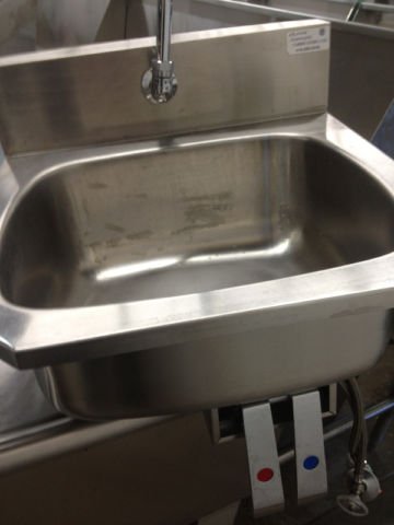Hands Free Stainless Steel Wall Mount Sink