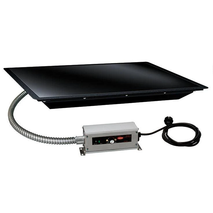 Hatco HBGB-2418 25.6" Built-In Rectangular Black Glass Heated Shelf with Control Box - 120V/425W