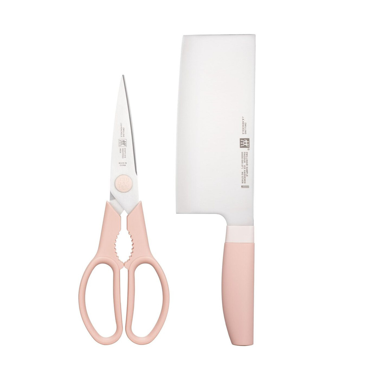 Zwilling - Now S Pink 7" Chinese Chefs & Shears 2 Piece Set
