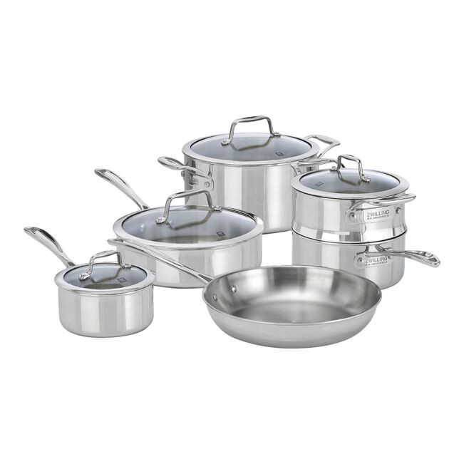 Zwilling - Vistaclad 10 Pc Non-Stick Stainless Steel Cookware Set - 1016763