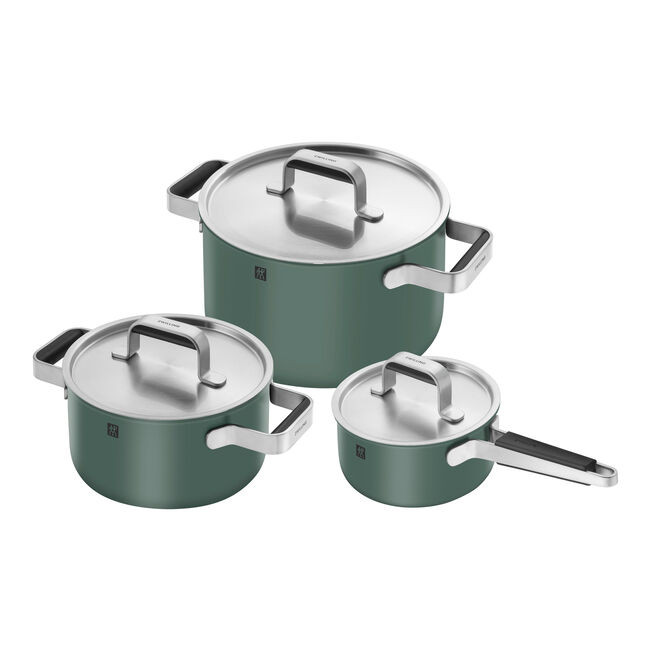 Zwilling - Pure 6 Pc Green Stainless Steel Cookware Set - 1030794