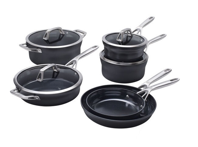 Zwilling - Motion Ceramic 10 Piece Non-Stick Aluminum Cookware Set - 1033179