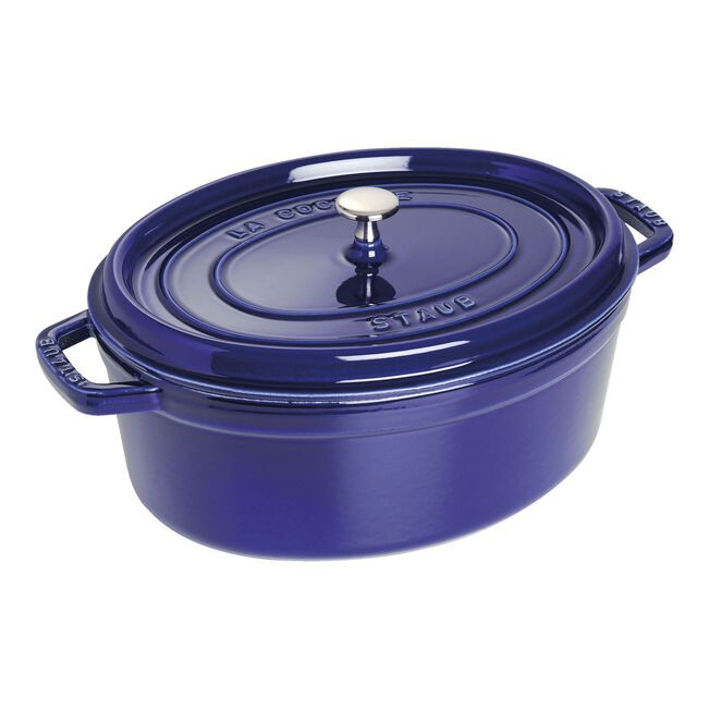 Staub - 5.4 L (5.7 QT) Dark Blue Oval Cocotte