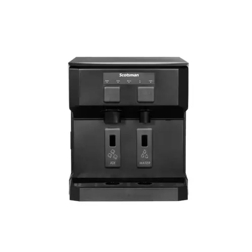 Scotsman HID207AX-1 16" Meridian Touch-Free Air Cooled Compact Countertop Nugget Ice Machine and Water Dispenser - 196 Lbs.