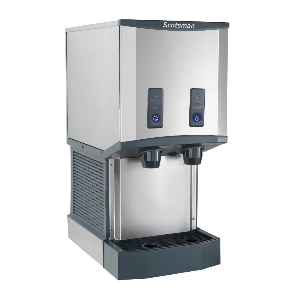 Scotsman HID312ABX-1 16" Meridian Push-Button Air Cooled Countertop Nugget Ice Machine & Water Dispenser - 320 Lbs.