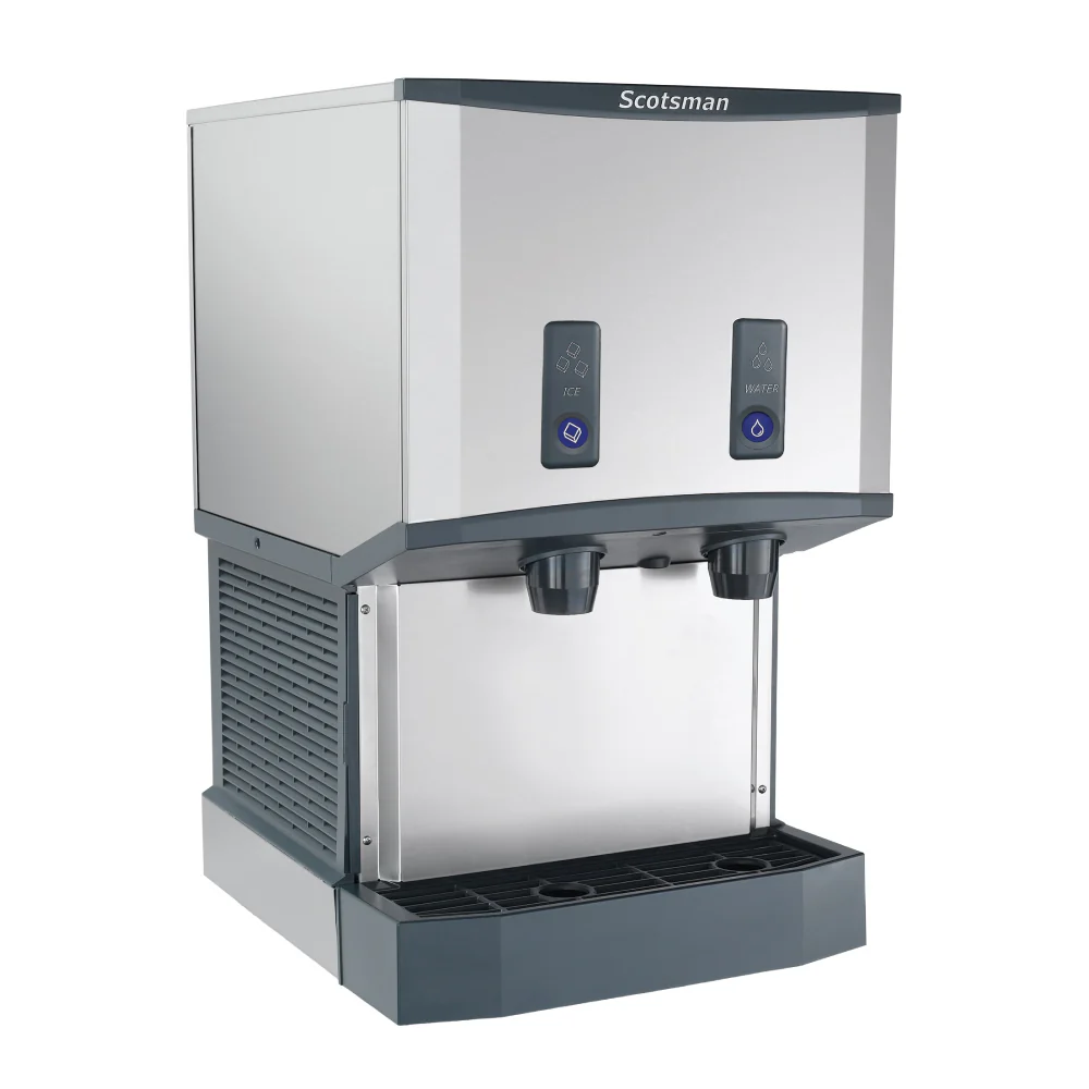 Scotsman HID525ABX-1 21" Meridian Push-Button Air Cooled Countertop Nugget Ice Machine & Water Dispenser - 500 Lbs.