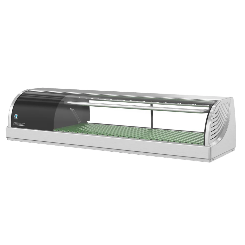 Hoshizaki HNC-120BA-L-SLH 47" Curved Glass Refrigerated Left Side Condenser Sushi Display Case