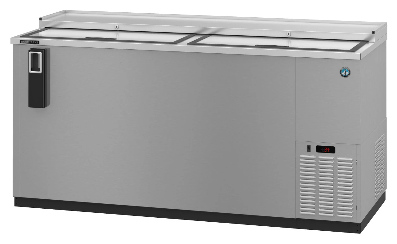 Hoshizaki - 65" Stainless Steel Back Bar Bottle Cooler w/ 2 Slide Top Doors - C65-S Hoshizaki - 65" Stainless Steel Back Bar Bottle Cooler w/ 2 Slide Top Doors - C65-S - Image 3