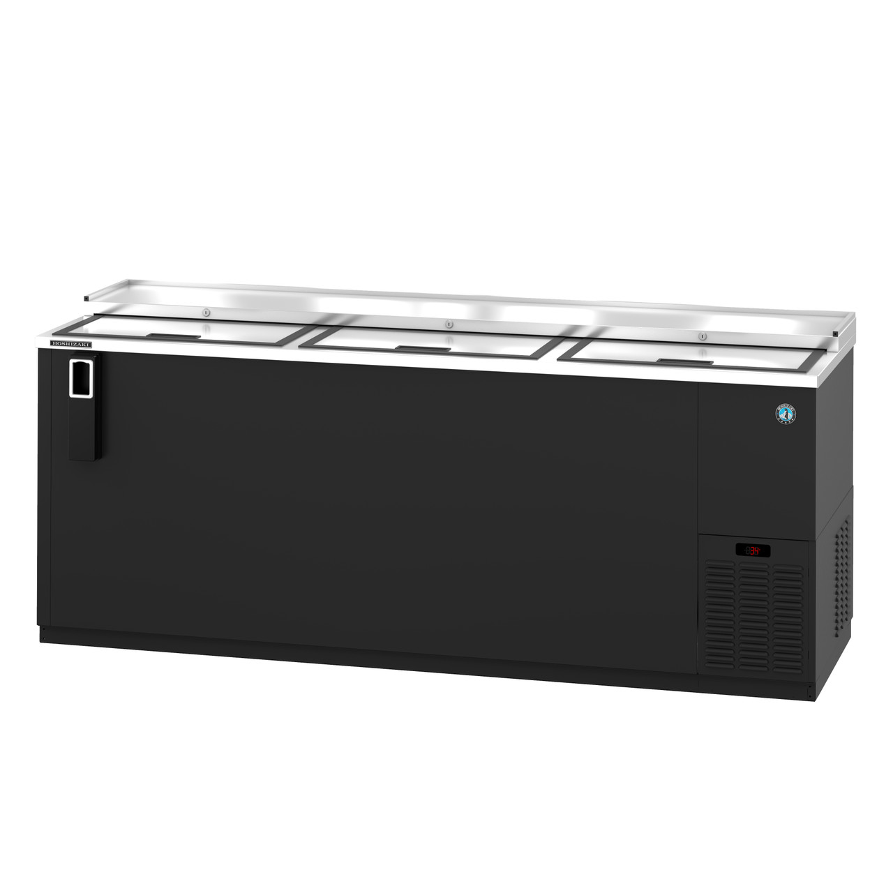 Hoshizaki - 80" Black Back Bar Bottle Cooler w/ 3 Slide Top Doors - CC80