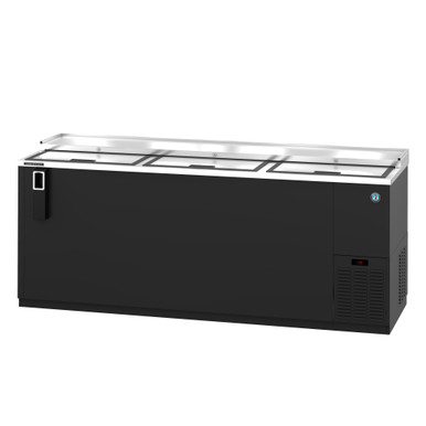 Hoshizaki - 80" Black Back Bar Bottle Cooler w/ 3 Slide Top Doors - CC80 Hoshizaki - 80" Black Back Bar Bottle Cooler w/ 3 Slide Top Doors - CC80 - Image 2