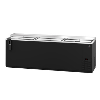 Hoshizaki - 95" Black Back Bar Bottle Cooler w/ 3 Slide Top Doors - CC95 Hoshizaki - 95" Black Back Bar Bottle Cooler w/ 3 Slide Top Doors - CC95 - Image 2