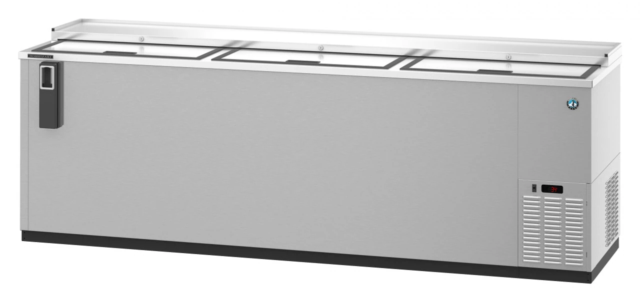 Hoshizaki - 95" Stainless Steel Back Bar Bottle Cooler w/ 3 Slide Top Doors - CC95-S Hoshizaki - 95" Stainless Steel Back Bar Bottle Cooler w/ 3 Slide Top Doors - CC95-S - Image 3