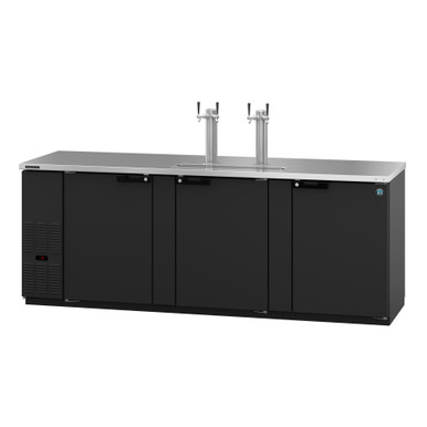 Hoshizaki - 95" Black Refrigerated Beer Dispenser w/ 4 Taps & 3 Solid Swing Doors - DD95 Hoshizaki - 95" Black Refrigerated Beer Dispenser w/ 4 Taps & 3 Solid Swing Doors - DD95 - Image 2