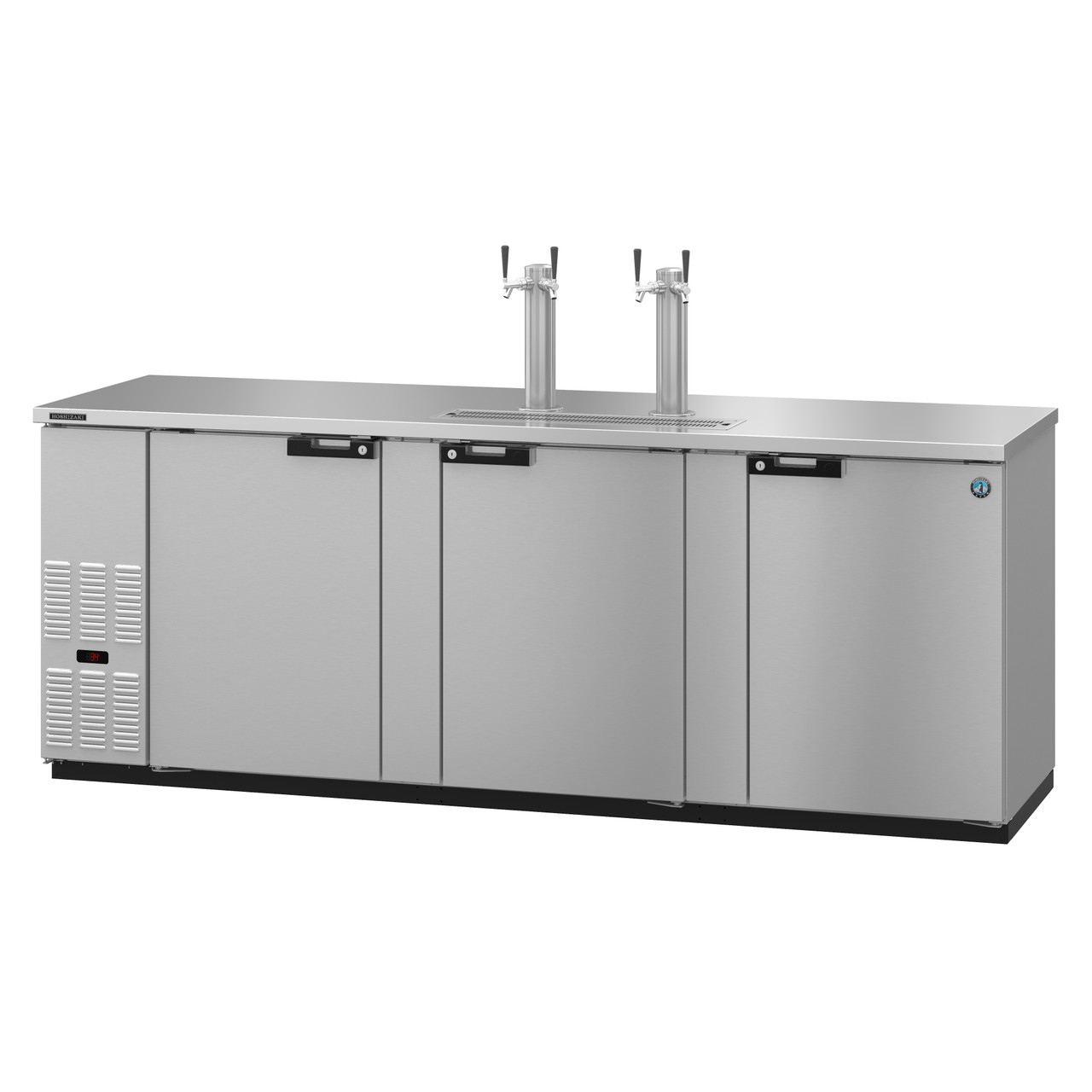 Hoshizaki - 95" Stainless Steel Refrigerated Beer Dispenser w/ 4 Taps & 3 Solid Swing Doors - DD95-S