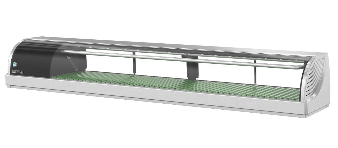 Hoshizaki - 71" Stainless Steel Countertop Refrigerated Sushi Showcase w/ Left Side Condenser - HNC-180BA-L-SLH