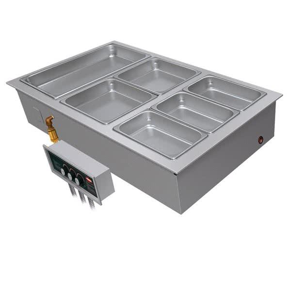 Hatco HWBI-3D 3-Pan Drop-In Modular Heated Food Well with Drain - 208V, 3 Phases
