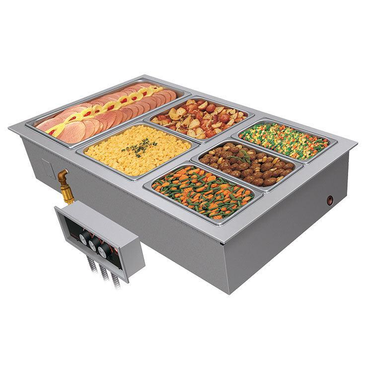 Hatco HWBI-3M 3-Pan Drop-In Modular Heated Food Well with Manifold - 240V, 3 Phases