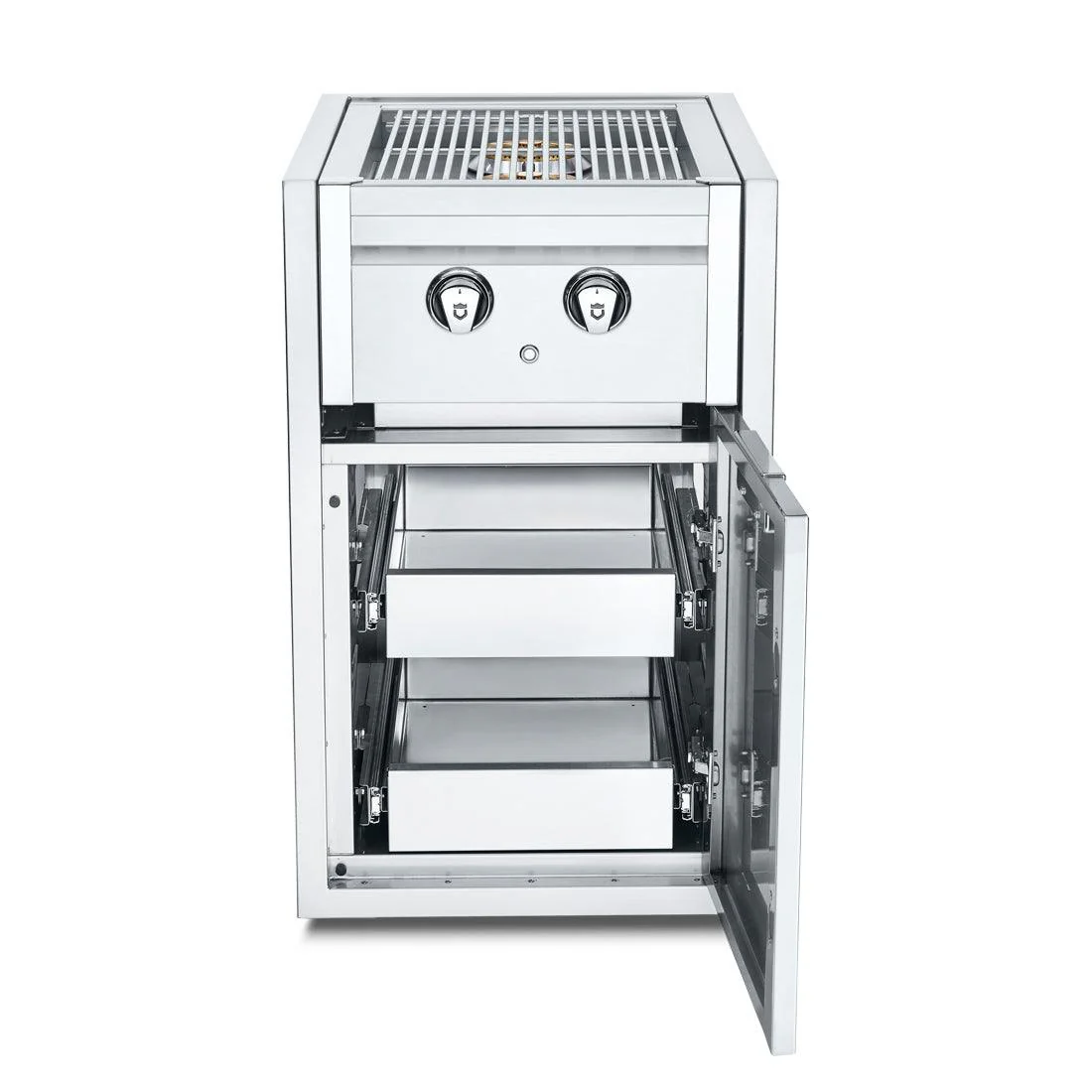 Crown Verity Infinite Series Small Built-In Cabinet with Dual Side Burner & 2 Drawers - IBISC-SBNG-2D